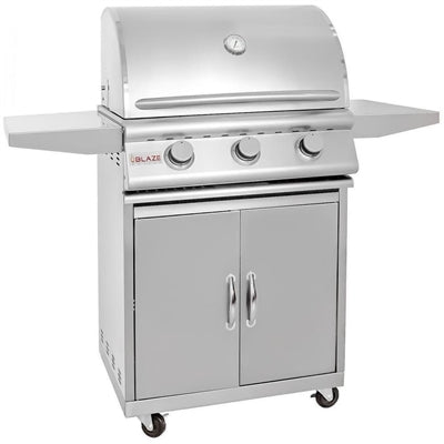 Blaze 3 Burner 25" Stainless Grill with Cart