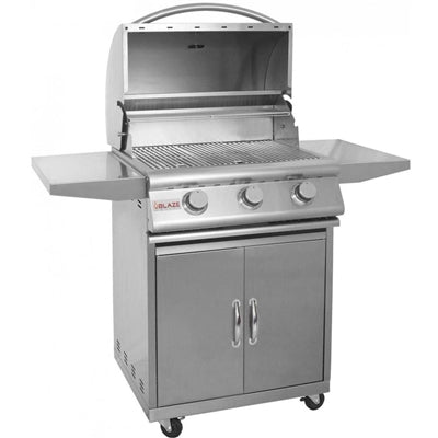 Blaze 3 Burner 25" Stainless Grill with Cart