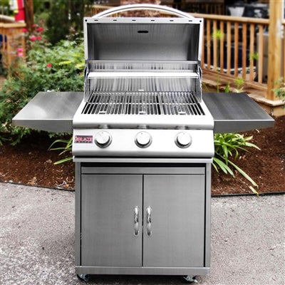 Blaze 3 Burner 25" Stainless Grill with Cart