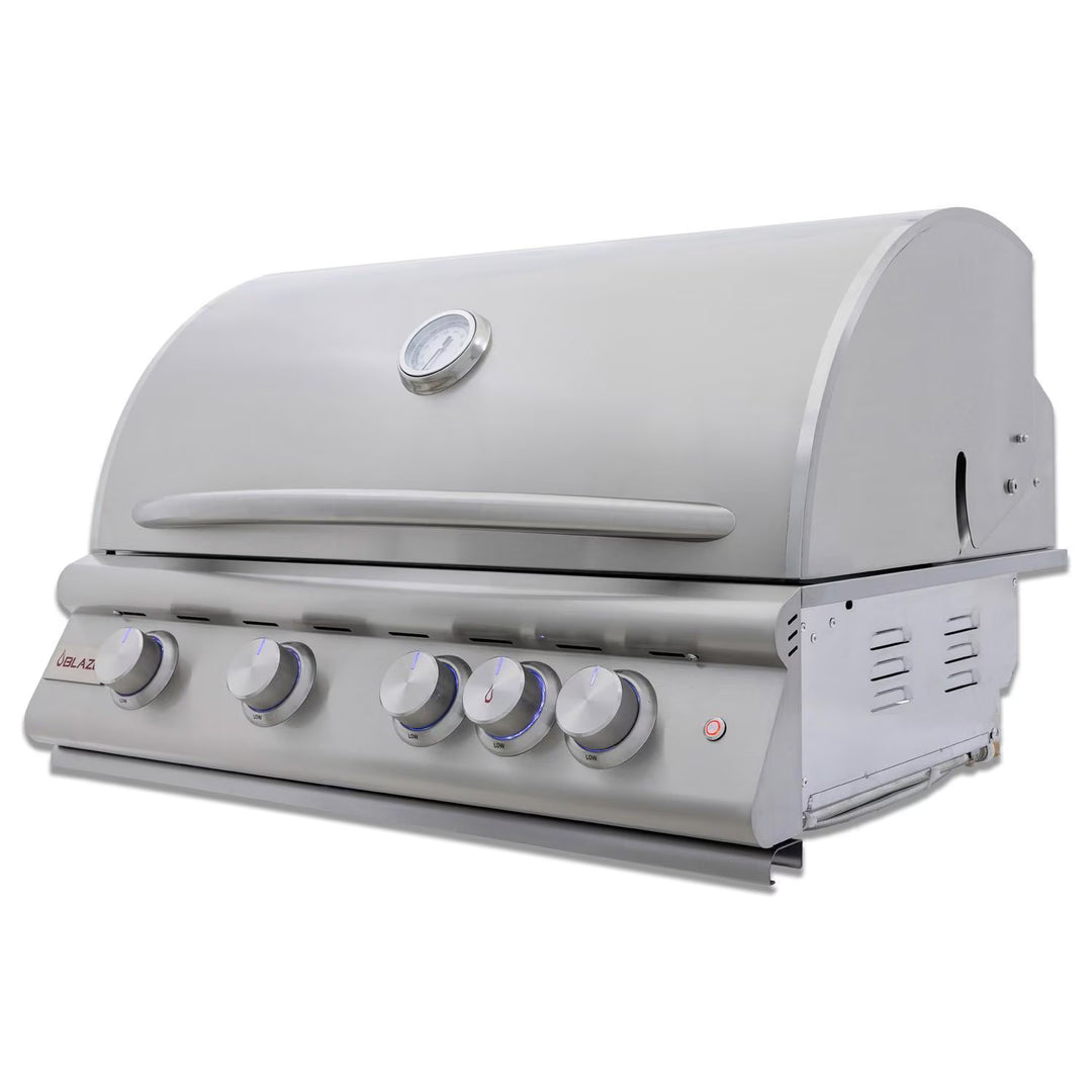 Blaze 32" 4-Burner LTE Gas Grill With Rear Burner and Built-in Lighting System - Marine Grade Upgrade Available