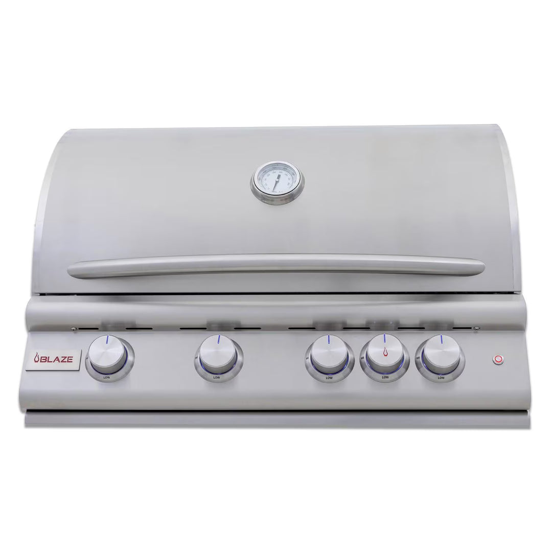 Blaze 32" 4-Burner LTE Gas Grill With Rear Burner and Built-in Lighting System - Marine Grade Upgrade Available